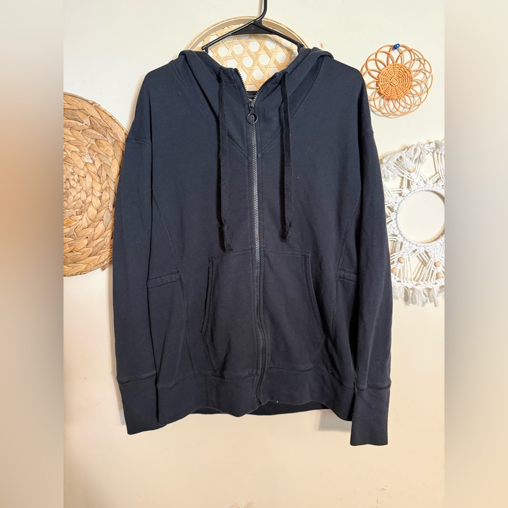 Fabletics Black Full-Zip Hoodie Jacket